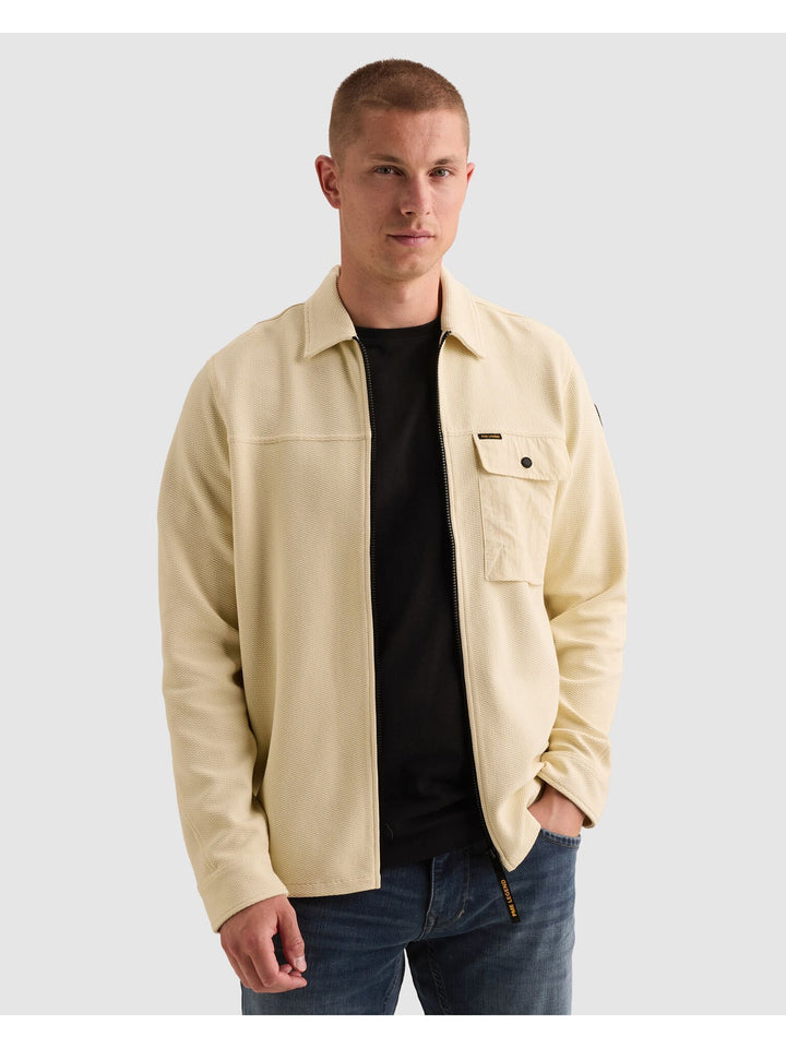 Long sleeve shirt Jersey Waffle, Bone White 7013 Bild 3