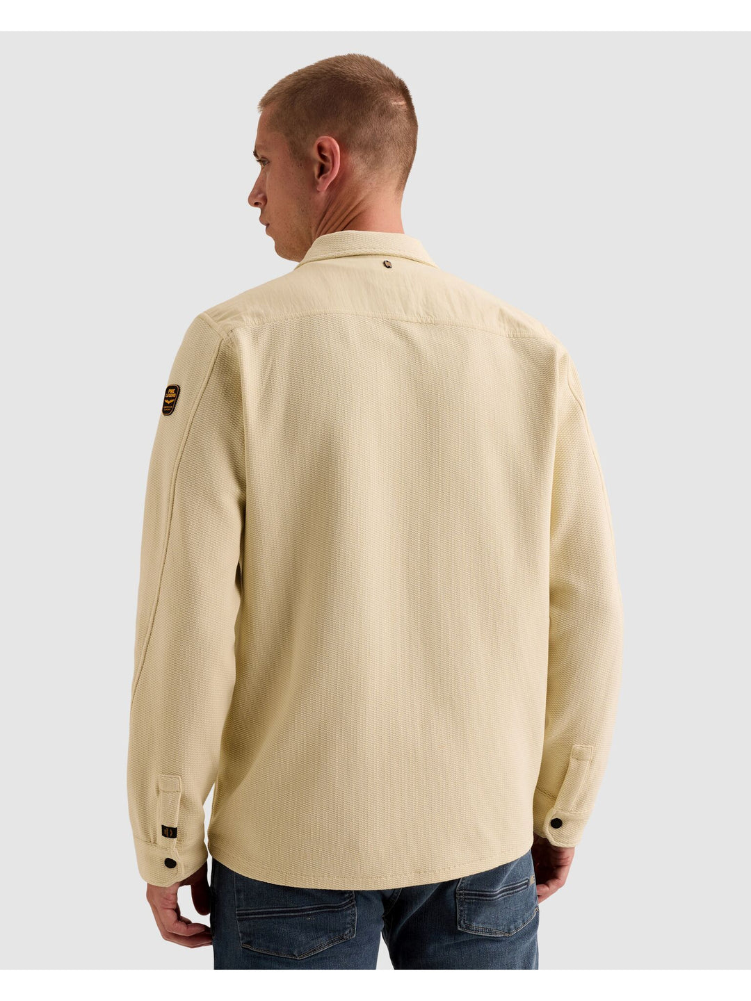 Long sleeve shirt Jersey Waffle, Bone White 7013 Bild 4