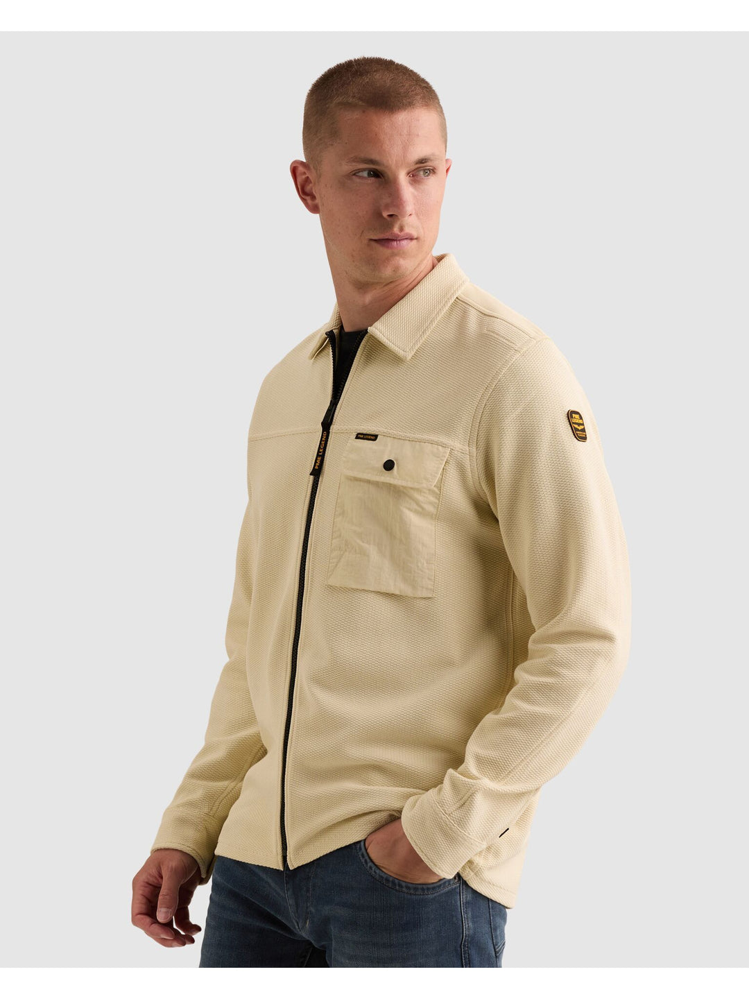 Long sleeve shirt Jersey Waffle, Bone White 7013 Bild 6