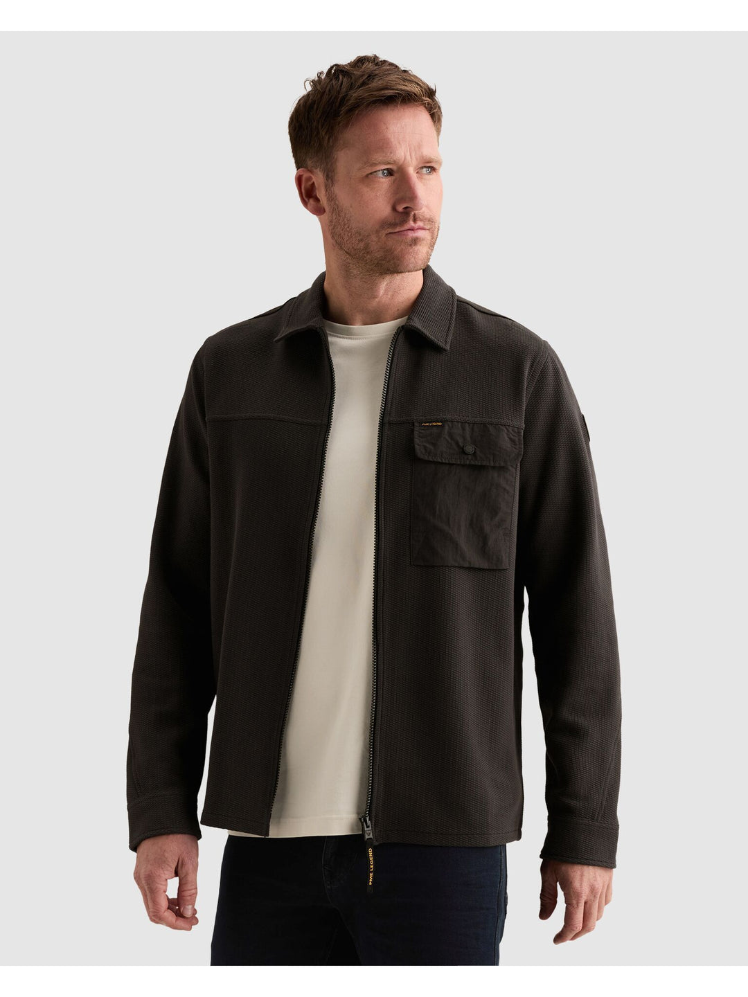 Long sleeve shirt Jersey Waffle, Obsidian 9140 Bild 3