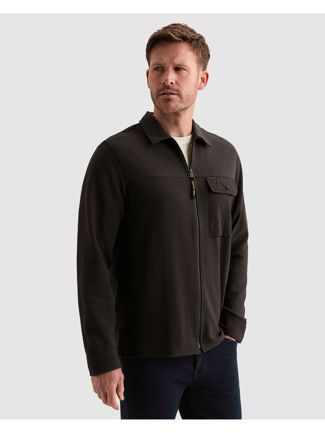 Long sleeve shirt Jersey Waffle, Obsidian 9140 Bild 6