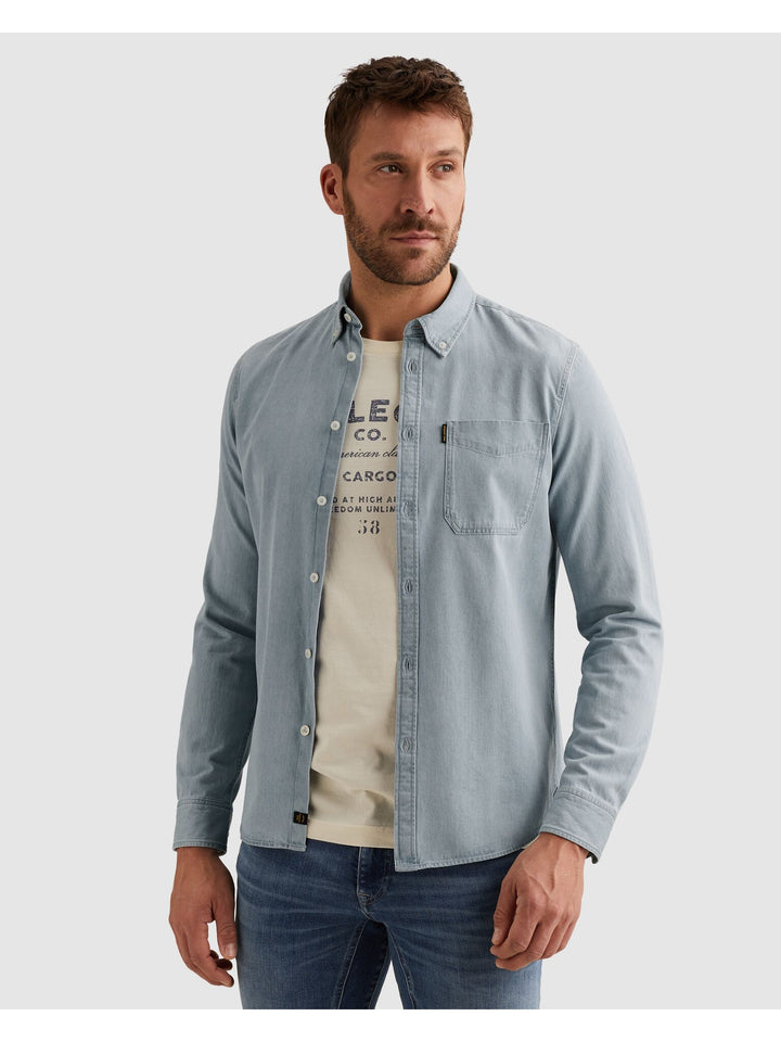 LONG SLEEVE SHIRT Light Weight Ble, Bleach Denim BLD Bild 3