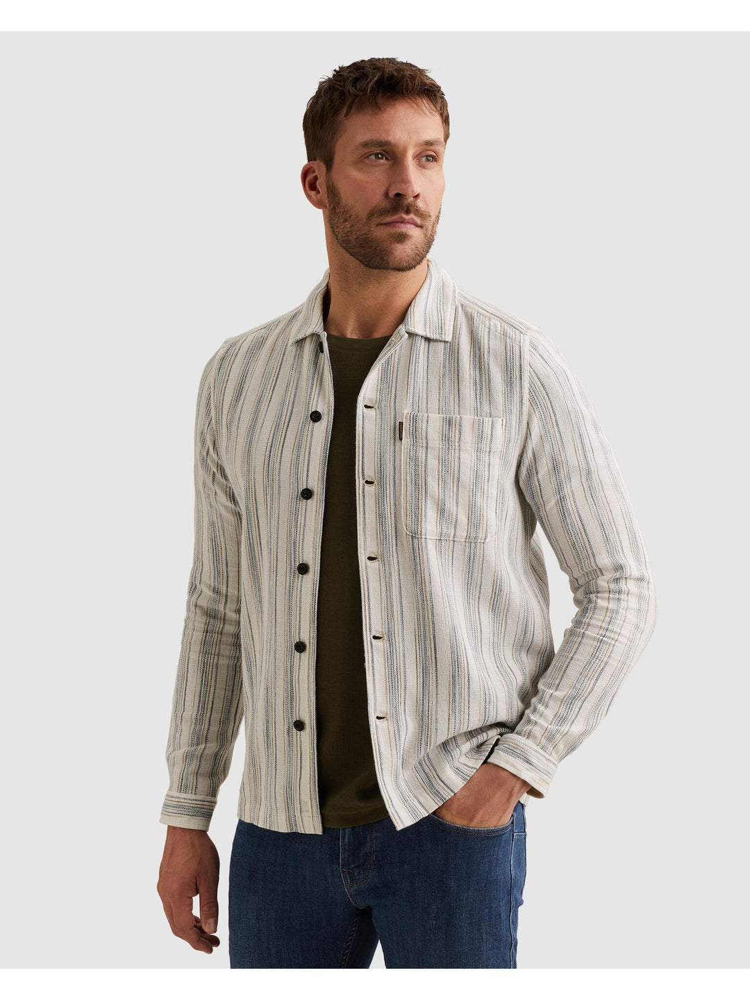 LONG SLEEVE SHIRT Mattweave Yd Str, Sargasso Sea 5332 Bild 3