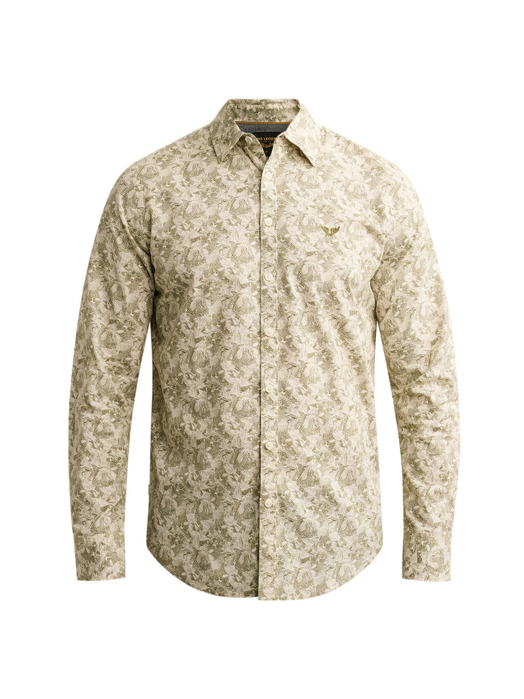 Long sleeve shirt Print on poplin, Bone White 7013 Bild 1