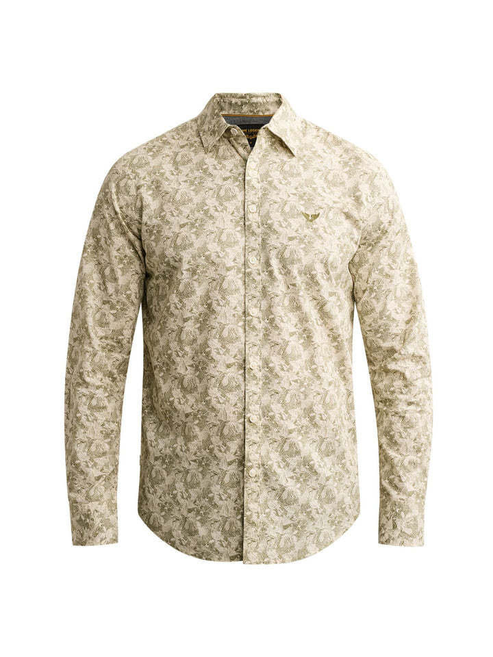 Long sleeve shirt Print on poplin, Bone White 7013 Bild 1