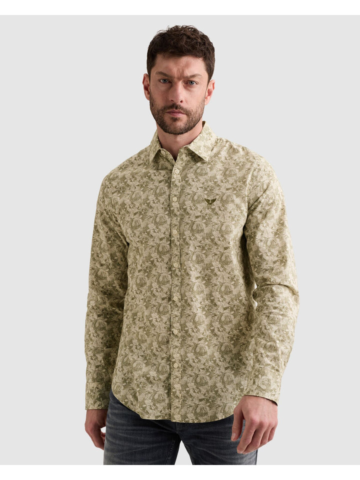 Long sleeve shirt Print on poplin, Bone White 7013 Bild 3