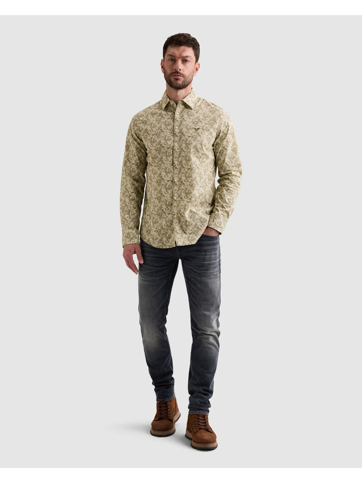Long sleeve shirt Print on poplin, Bone White 7013 Bild 5