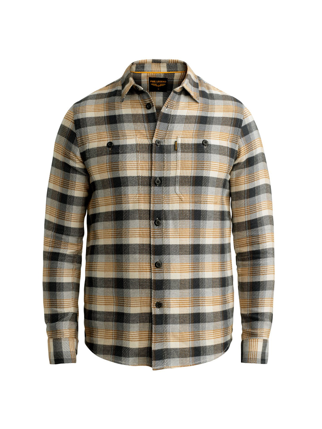 Long sleeve shirt yarn dye check, Golden Brown 8187 Bild 1