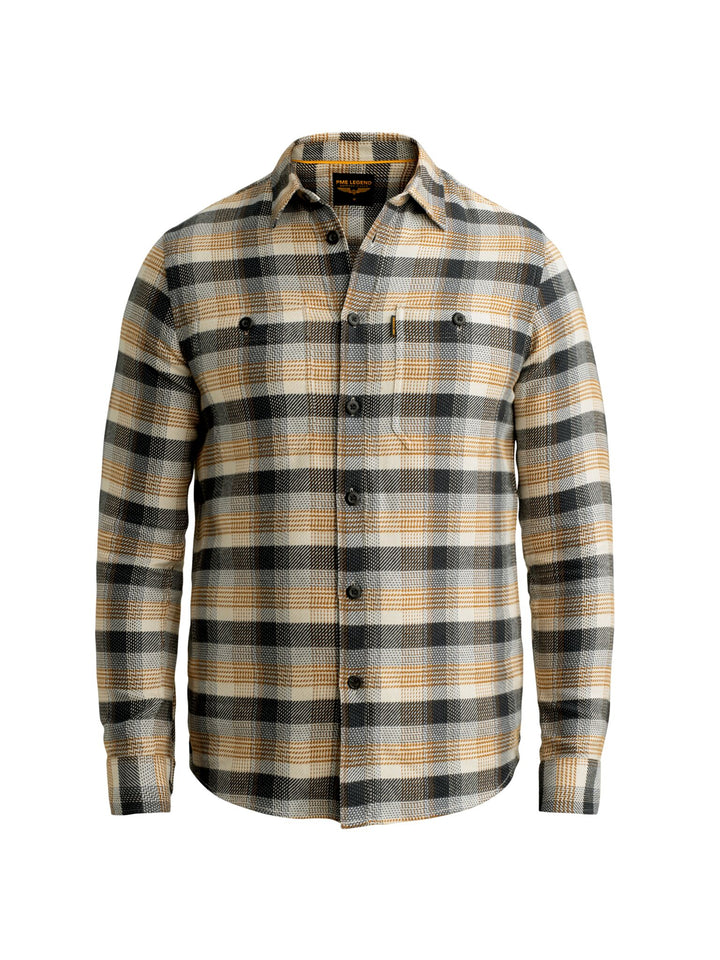 Long sleeve shirt yarn dye check, Golden Brown 8187 Bild 1