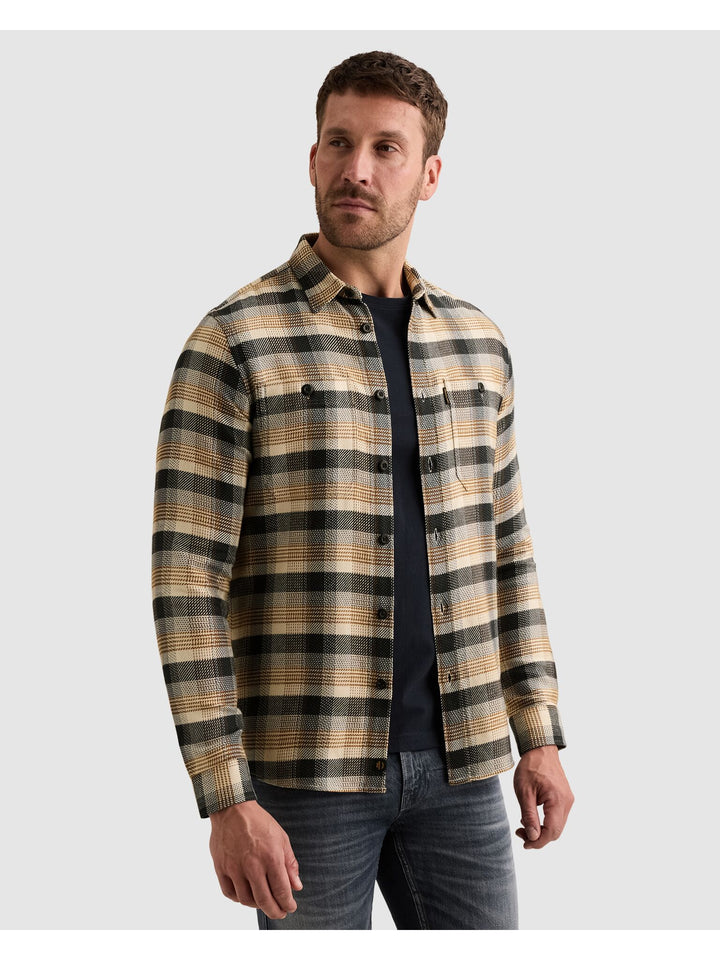 Long sleeve shirt yarn dye check, Golden Brown 8187 Bild 3