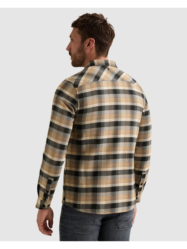 Long sleeve shirt yarn dye check, Golden Brown 8187 Bild 4