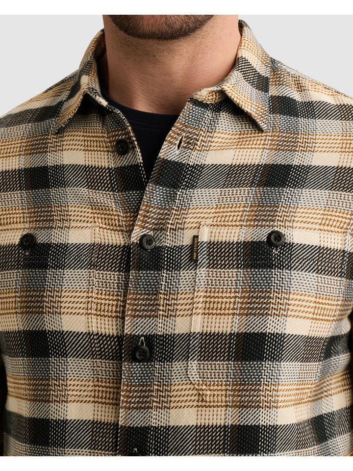 Long sleeve shirt yarn dye check, Golden Brown 8187 Bild 7