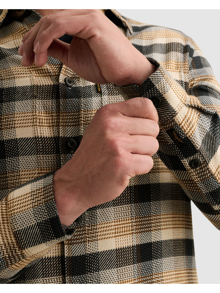 Long sleeve shirt yarn dye check, Golden Brown 8187 Bild 8