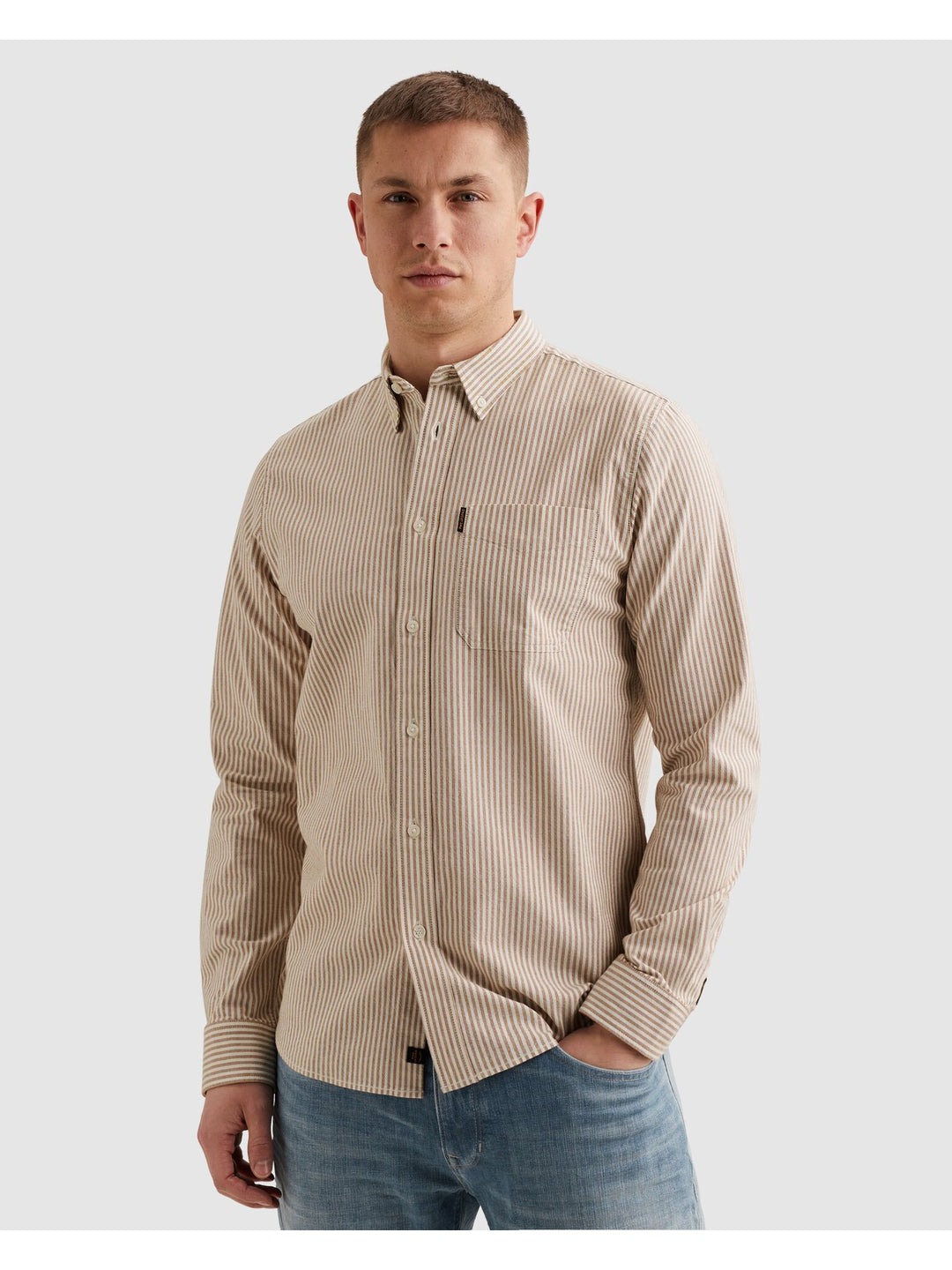 LONG SLEEVE SHIRT Yd Stripe Oxford, Glazed Ginger 8127 Bild 3