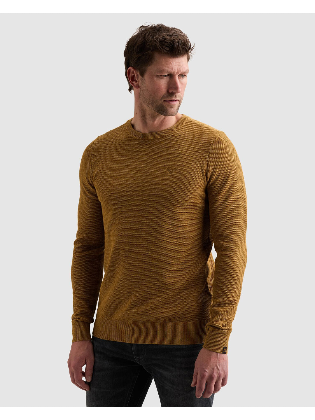 R-neck cotton modal, Golden Brown 8187 Bild 6