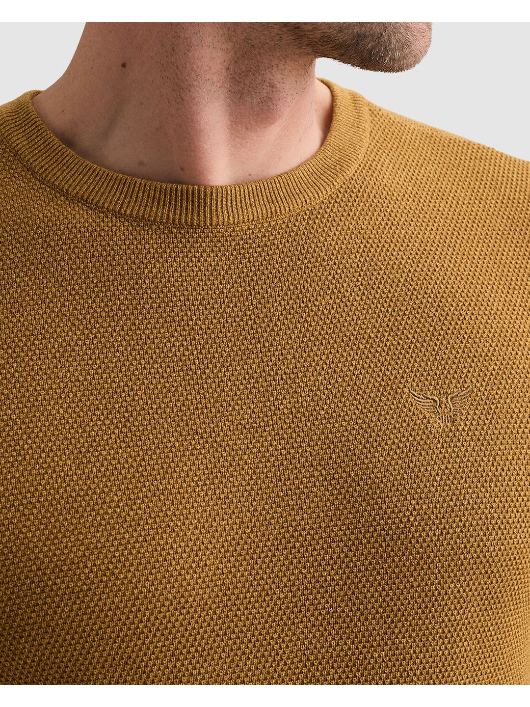 R-neck cotton modal, Golden Brown 8187 Bild 7