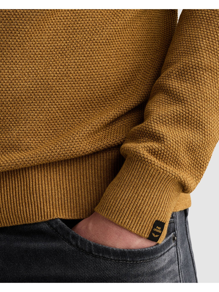 R-neck cotton modal, Golden Brown 8187 Bild 8