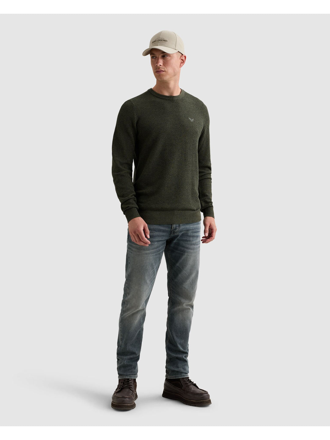 R-neck cotton modal, Loden Green 6380 Bild 3