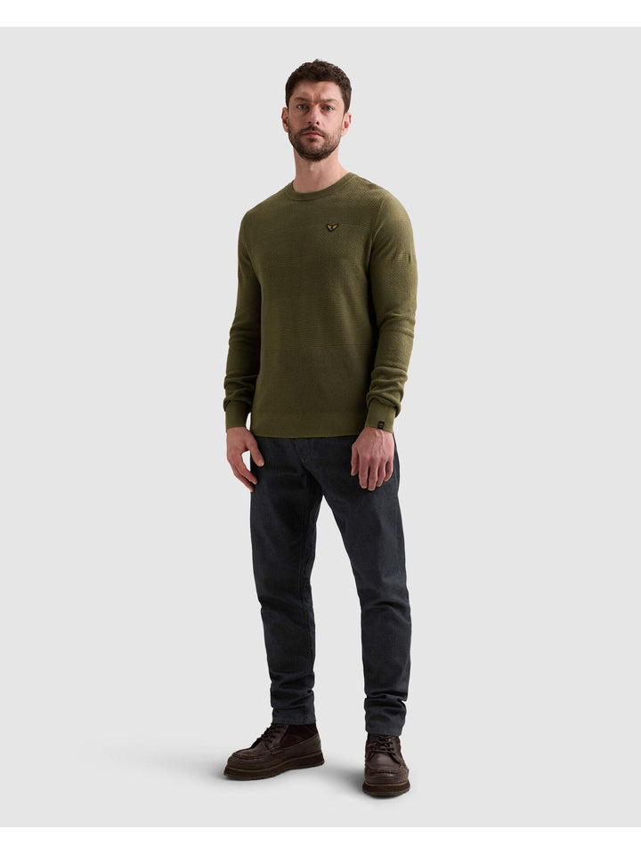 R-neck cotton modal structure, Loden Green 6380 Bild 11