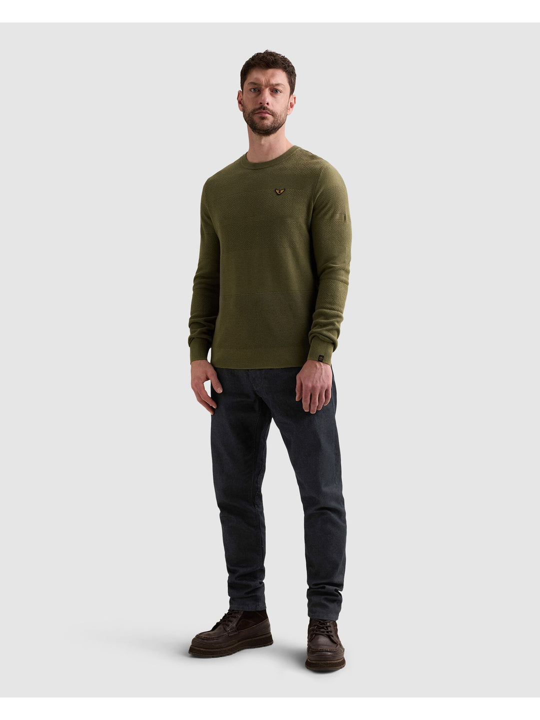 R-neck cotton modal structure, Loden Green 6380 Bild 5