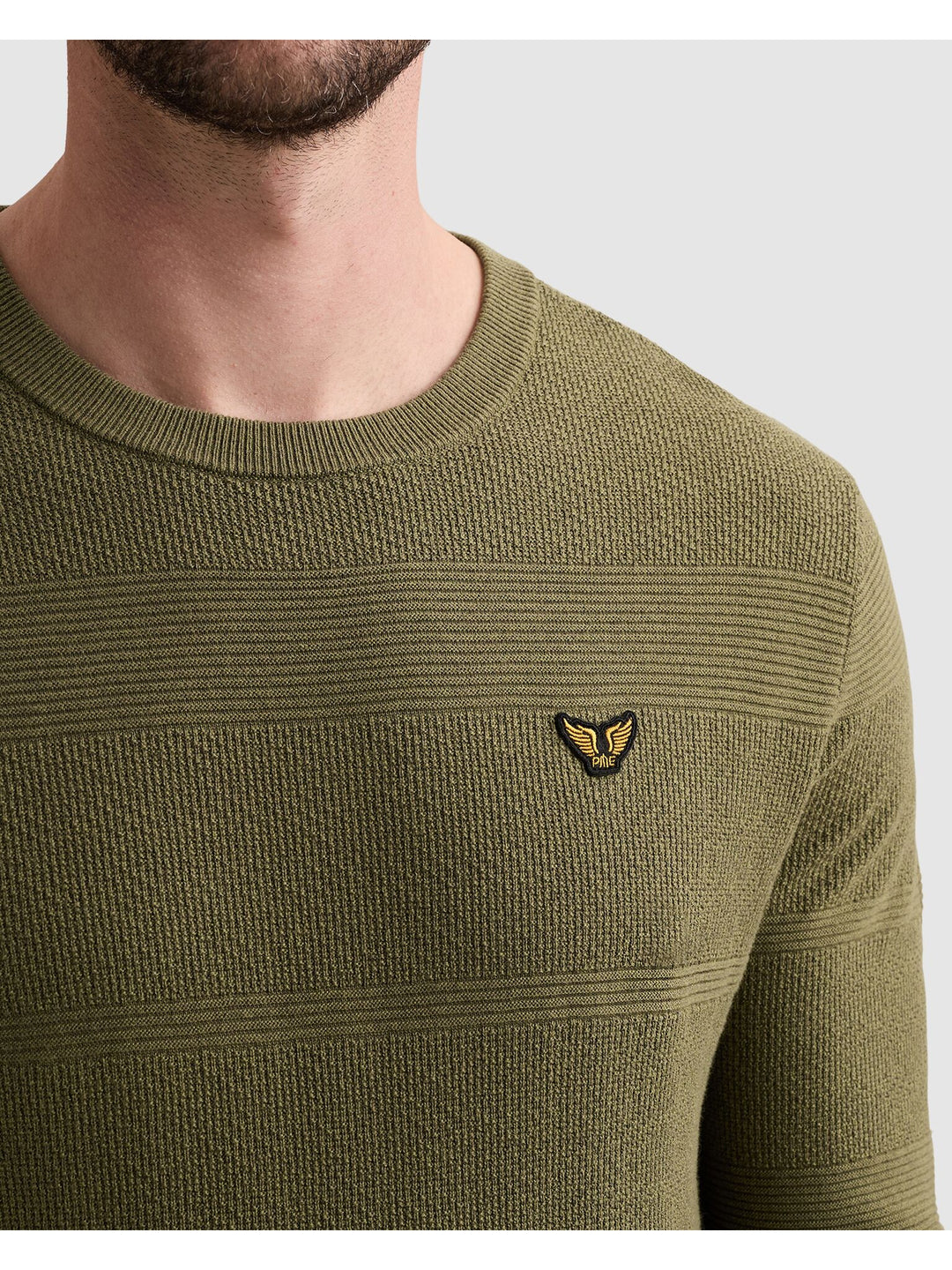 R-neck cotton modal structure, Loden Green 6380 Bild 6
