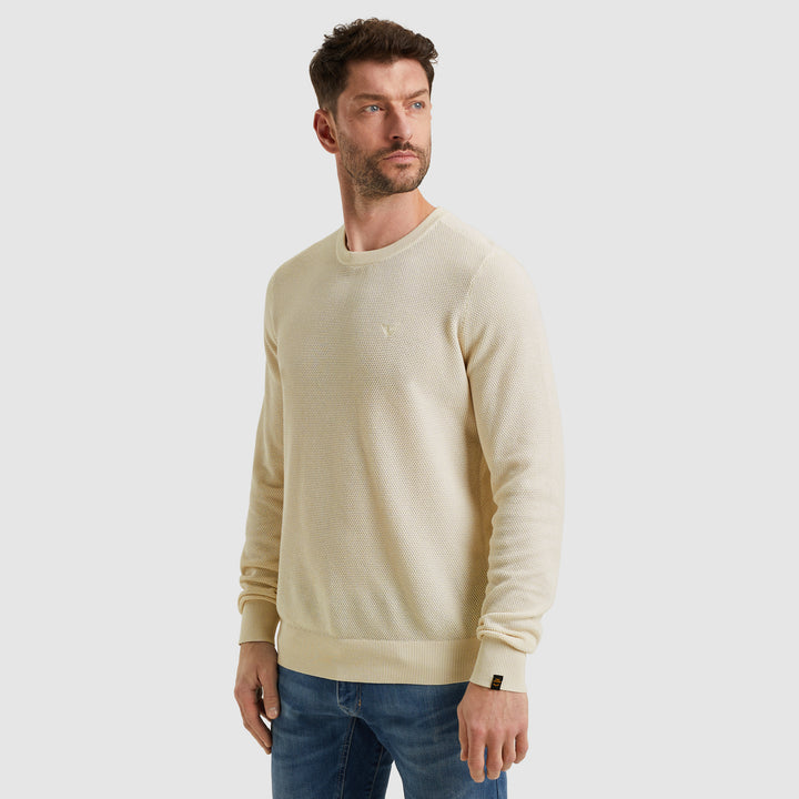 R-neck cotton modalR-neck cotton modal, Bone White Melee 910 Bild 3
