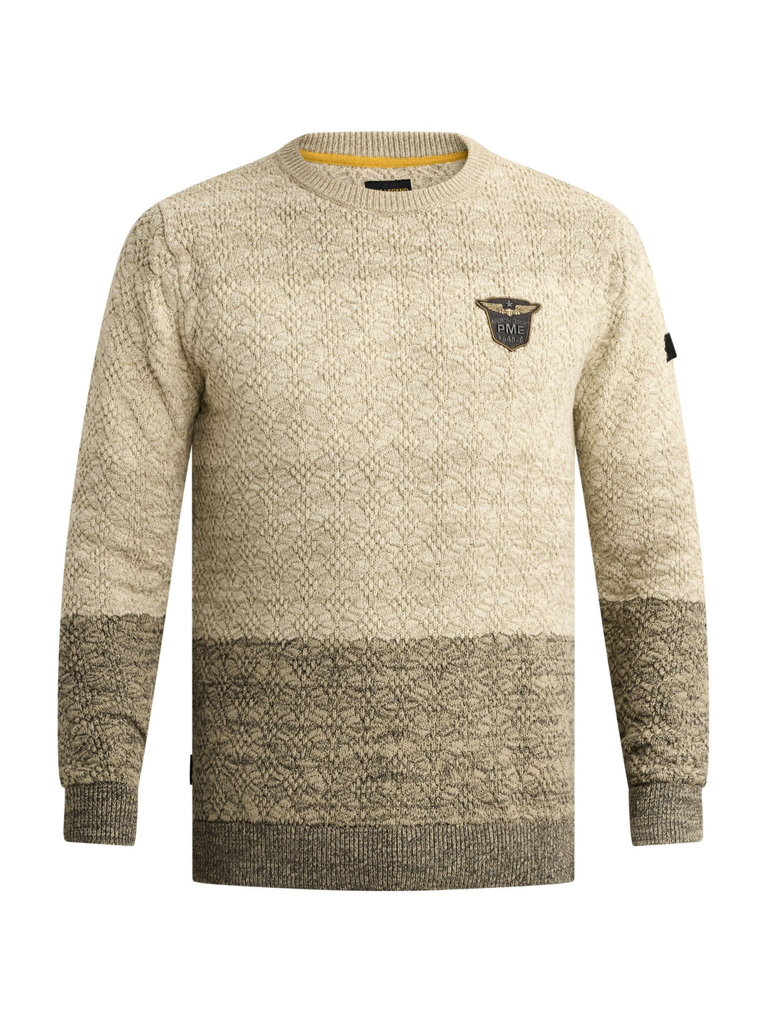R-neck gradient knit, Bone White 7013 Bild 1