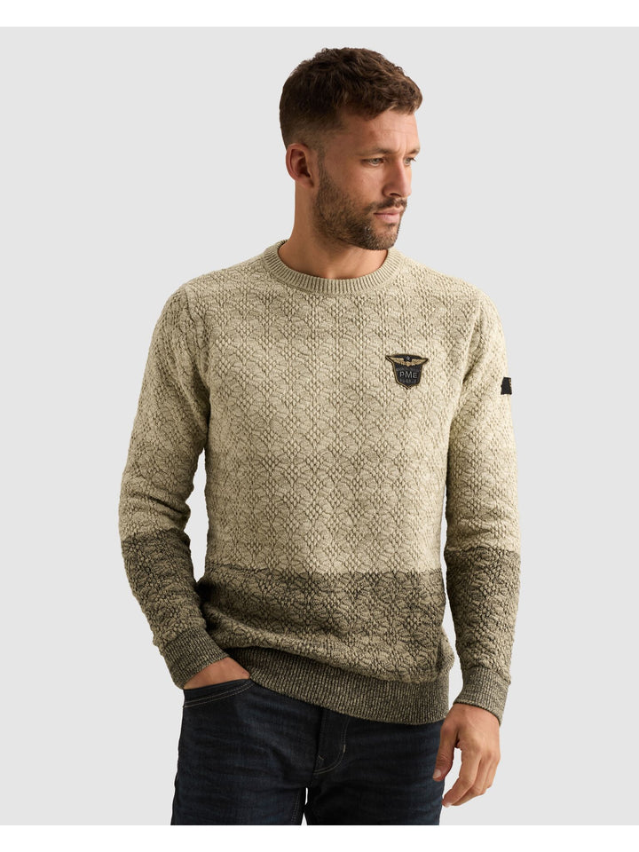 R-neck gradient knit, Bone White 7013 Bild 3