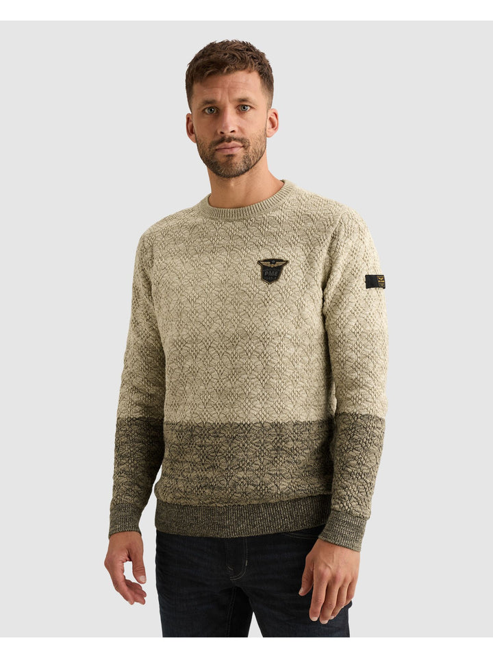 R-neck gradient knit, Bone White 7013 Bild 6