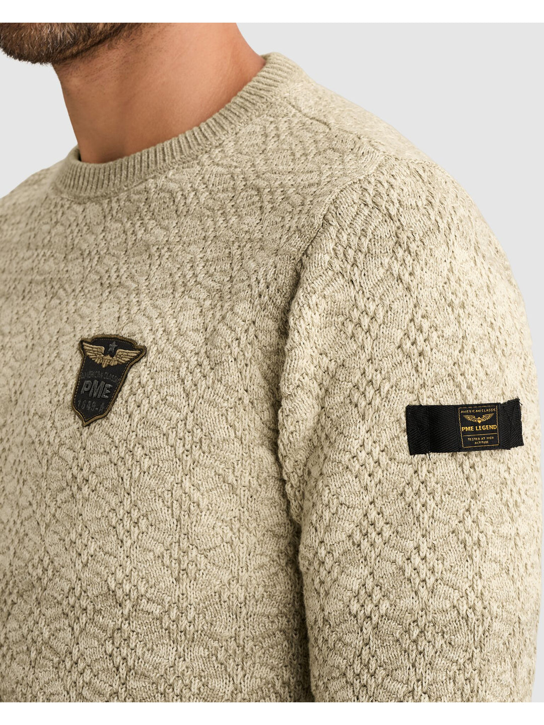 R-neck gradient knit, Bone White 7013 Bild 7