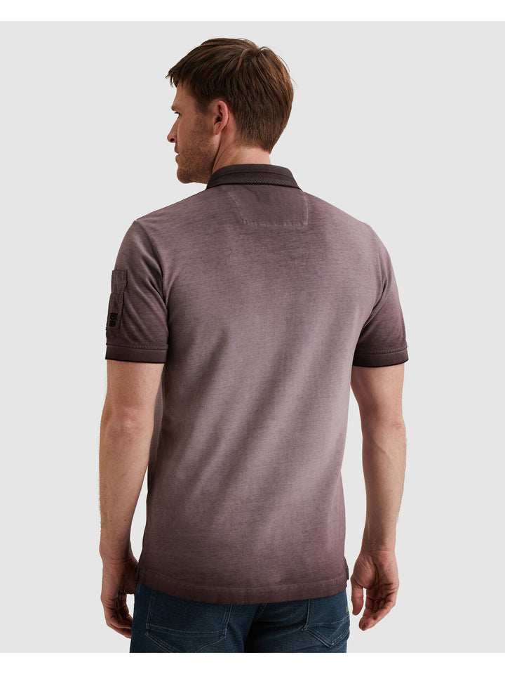 Short sleeve polo cold dye pique, Moonscape 4323 Bild 4