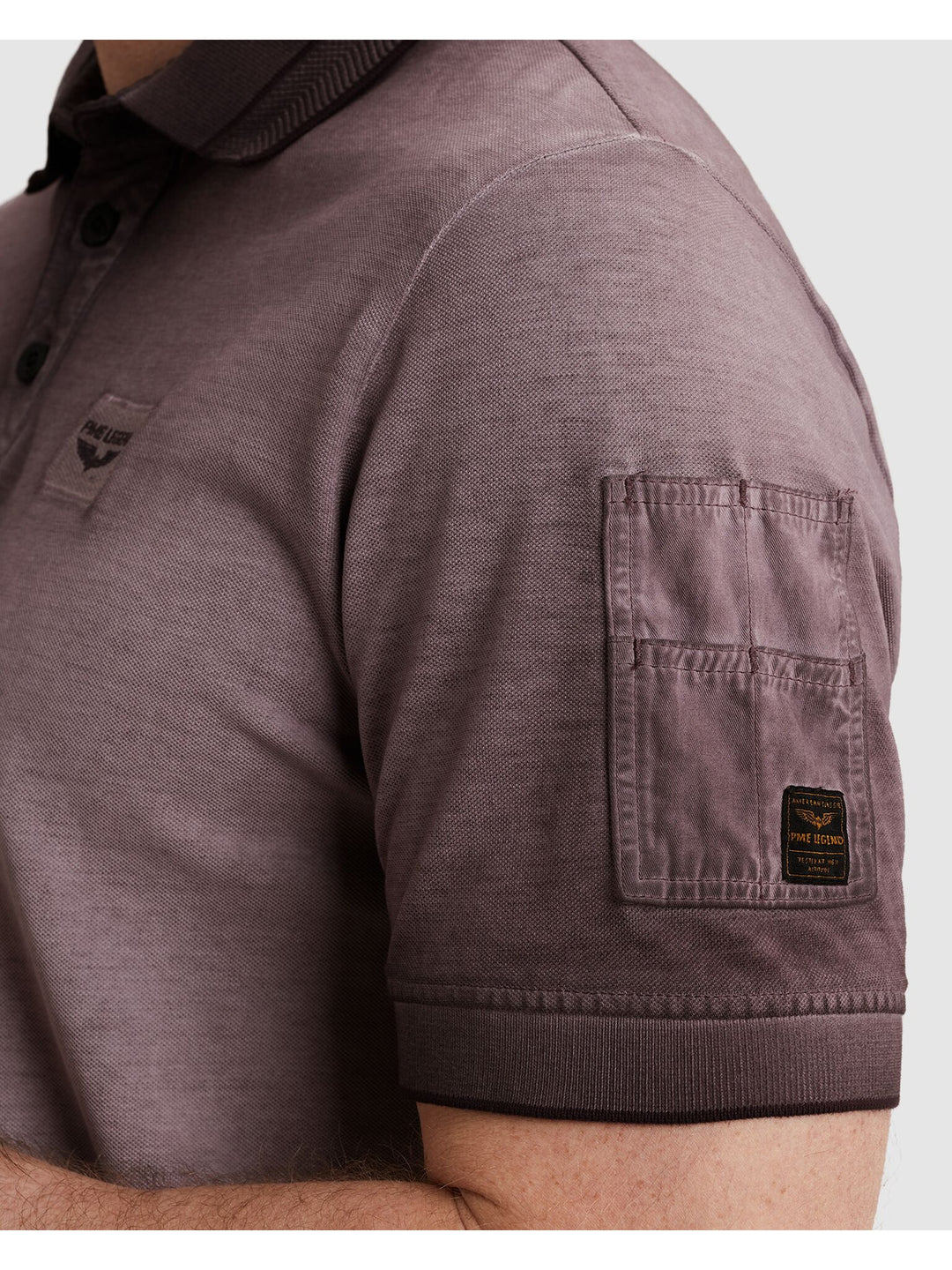 Short sleeve polo cold dye pique, Moonscape 4323 Bild 6