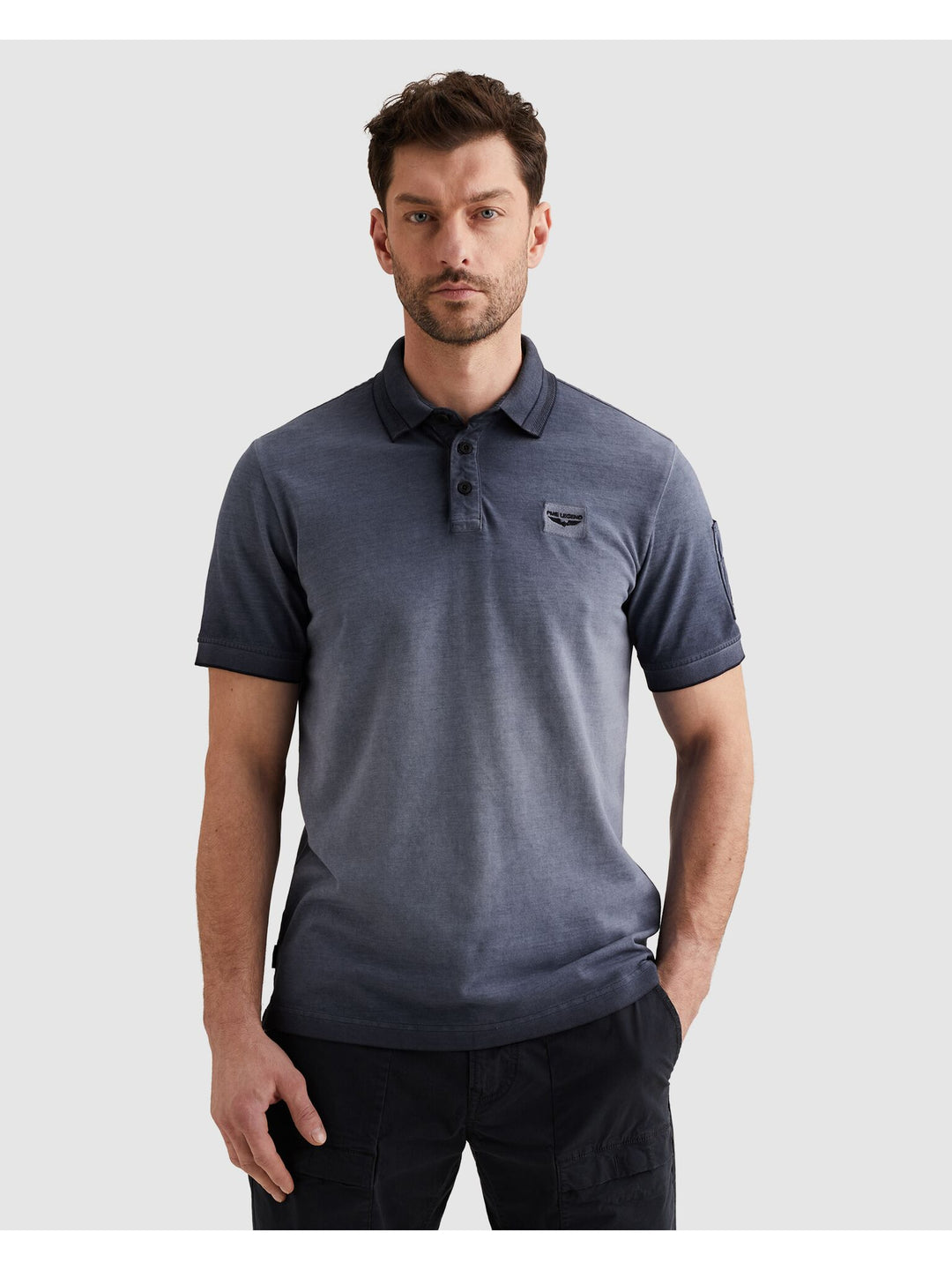 Short sleeve polo cold dye pique, Sargasso Sea 5332 Bild 3