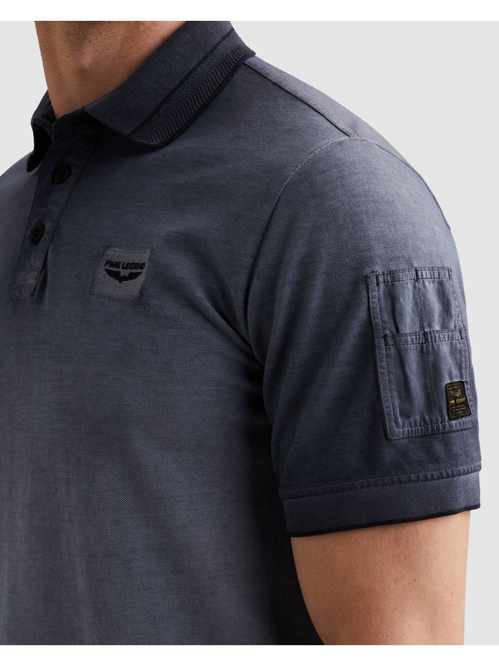 Short sleeve polo cold dye pique, Sargasso Sea 5332 Bild 6