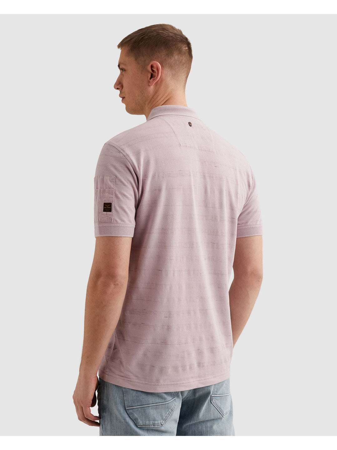 Short sleeve polo injected popcorn, Lavender Frost 4203 Bild 5