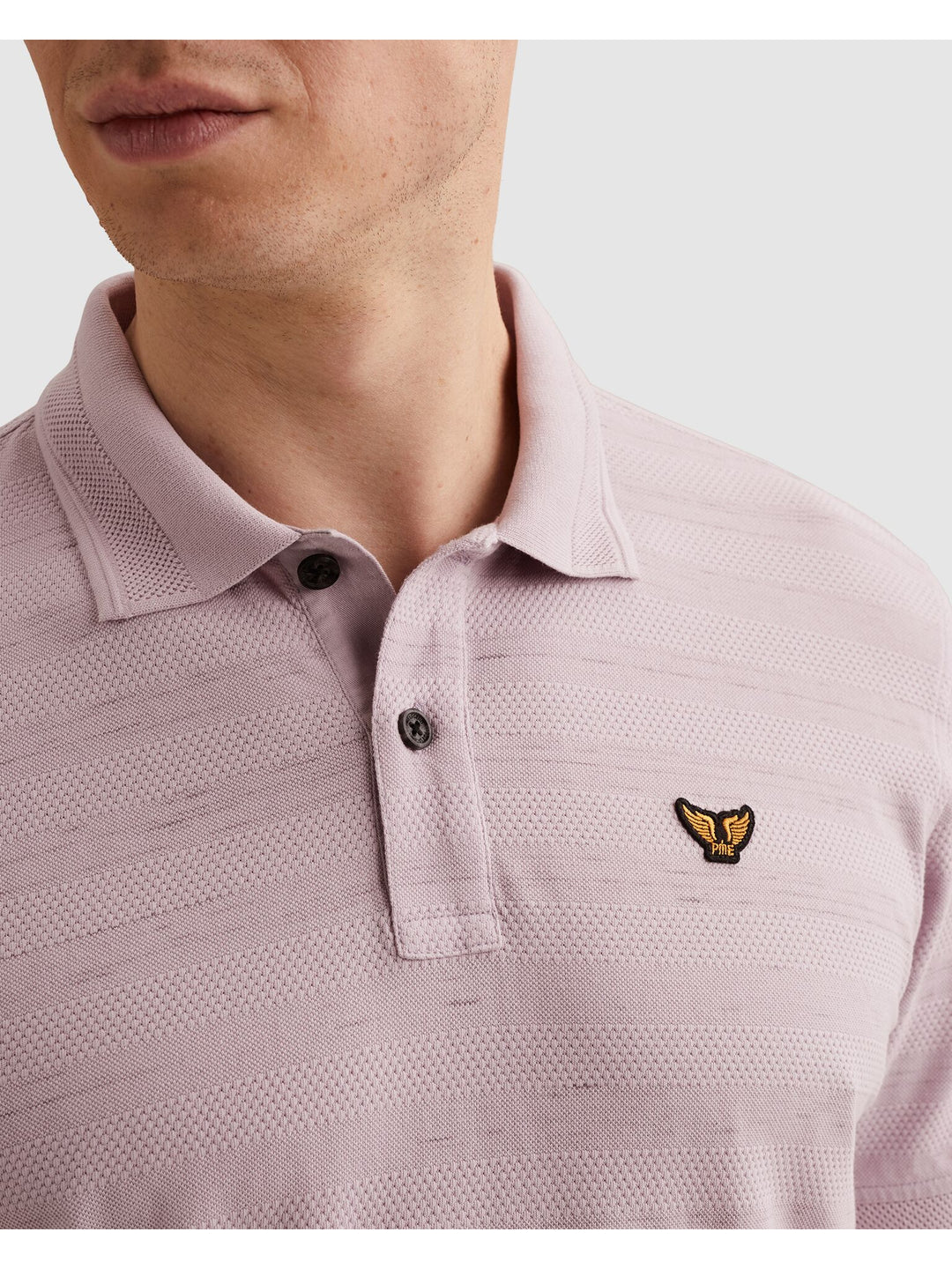 Short sleeve polo injected popcorn, Lavender Frost 4203 Bild 6