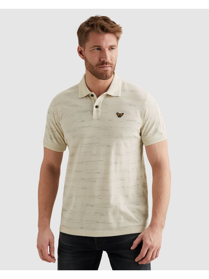 Short sleeve polo injected popcorn, Bone White 7013 Bild 3