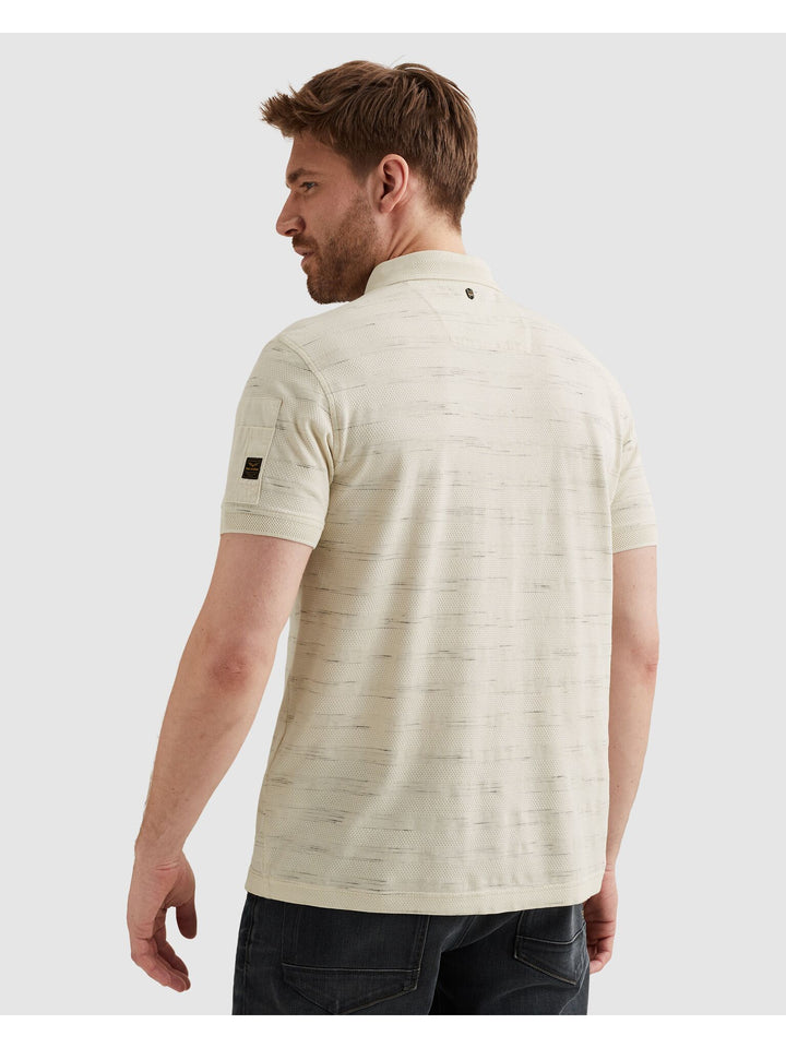 Short sleeve polo injected popcorn, Bone White 7013 Bild 4
