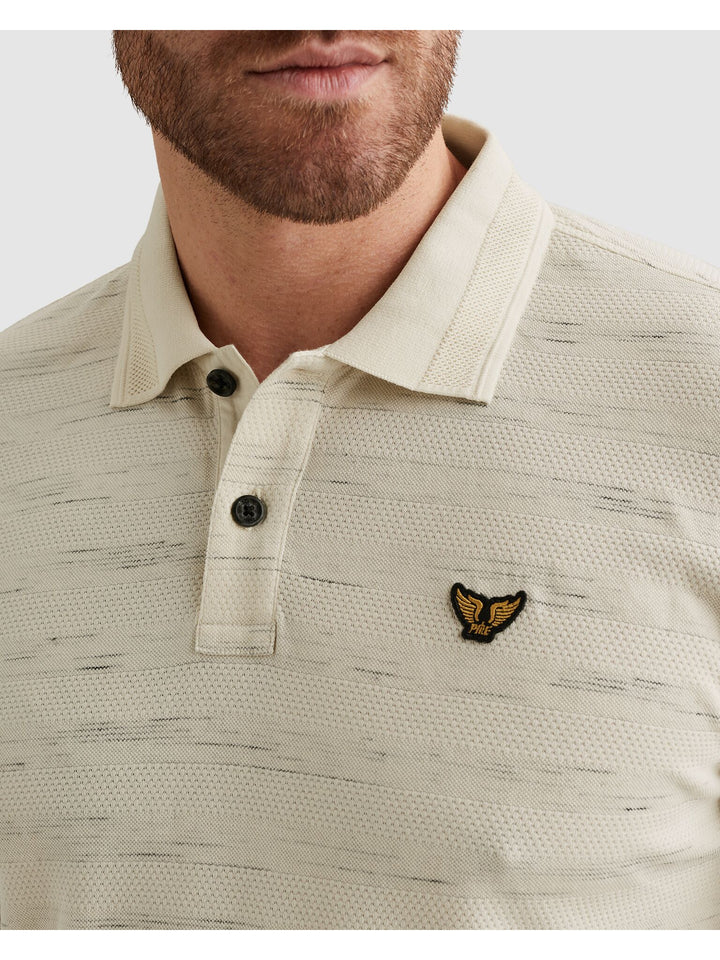 Short sleeve polo injected popcorn, Bone White 7013 Bild 5