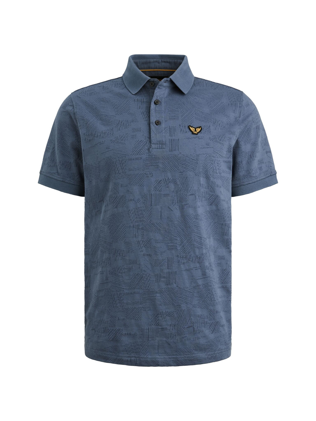 Short sleeve polo jacquard jersey, Bijou Blue 5052 Bild 1