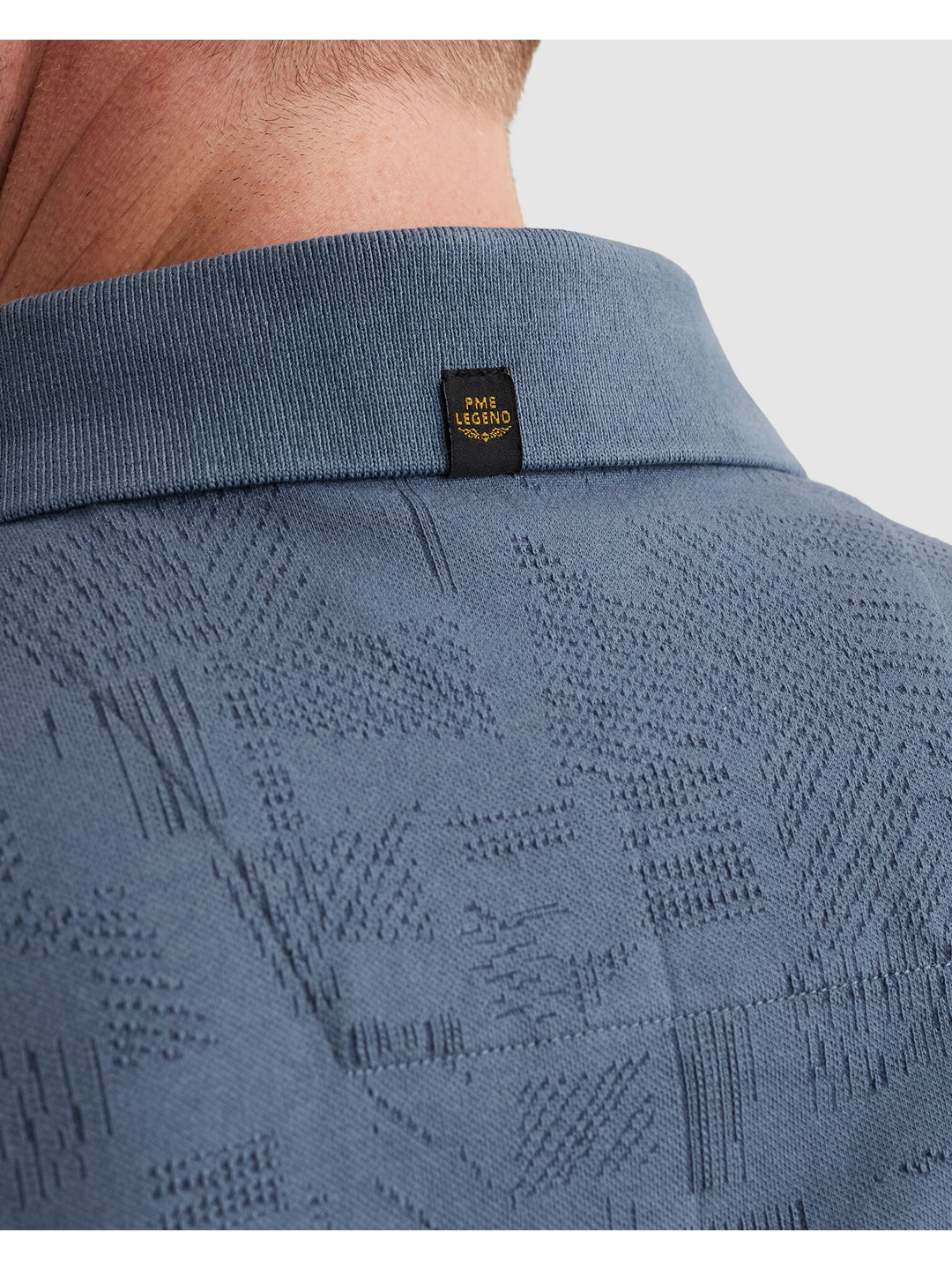 Short sleeve polo jacquard jersey, Bijou Blue 5052 Bild 6
