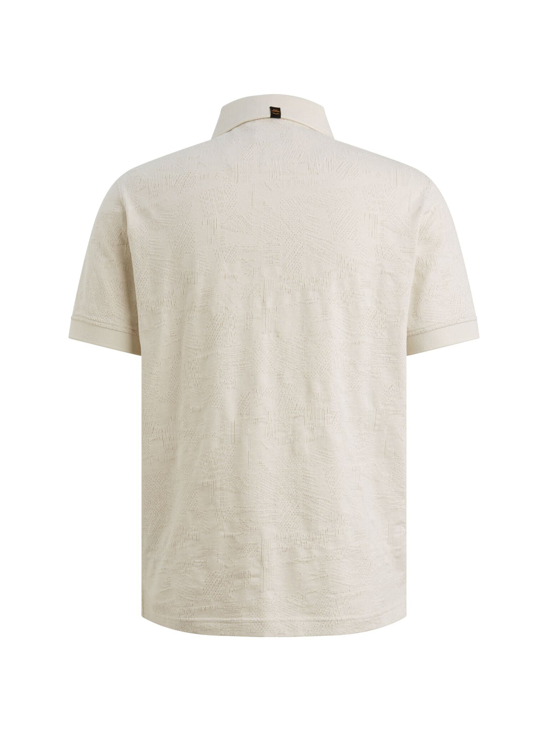 Short sleeve polo jacquard jersey, Bone White 7013 Bild 2