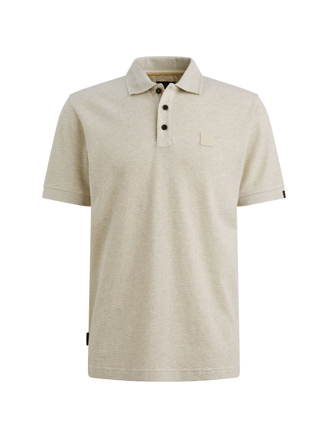 Short sleeve polo popcorn jersey, Bone White 7013 Bild 1