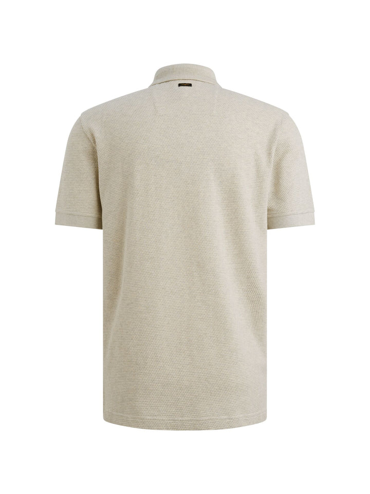 Short sleeve polo popcorn jersey, Bone White 7013 Bild 2