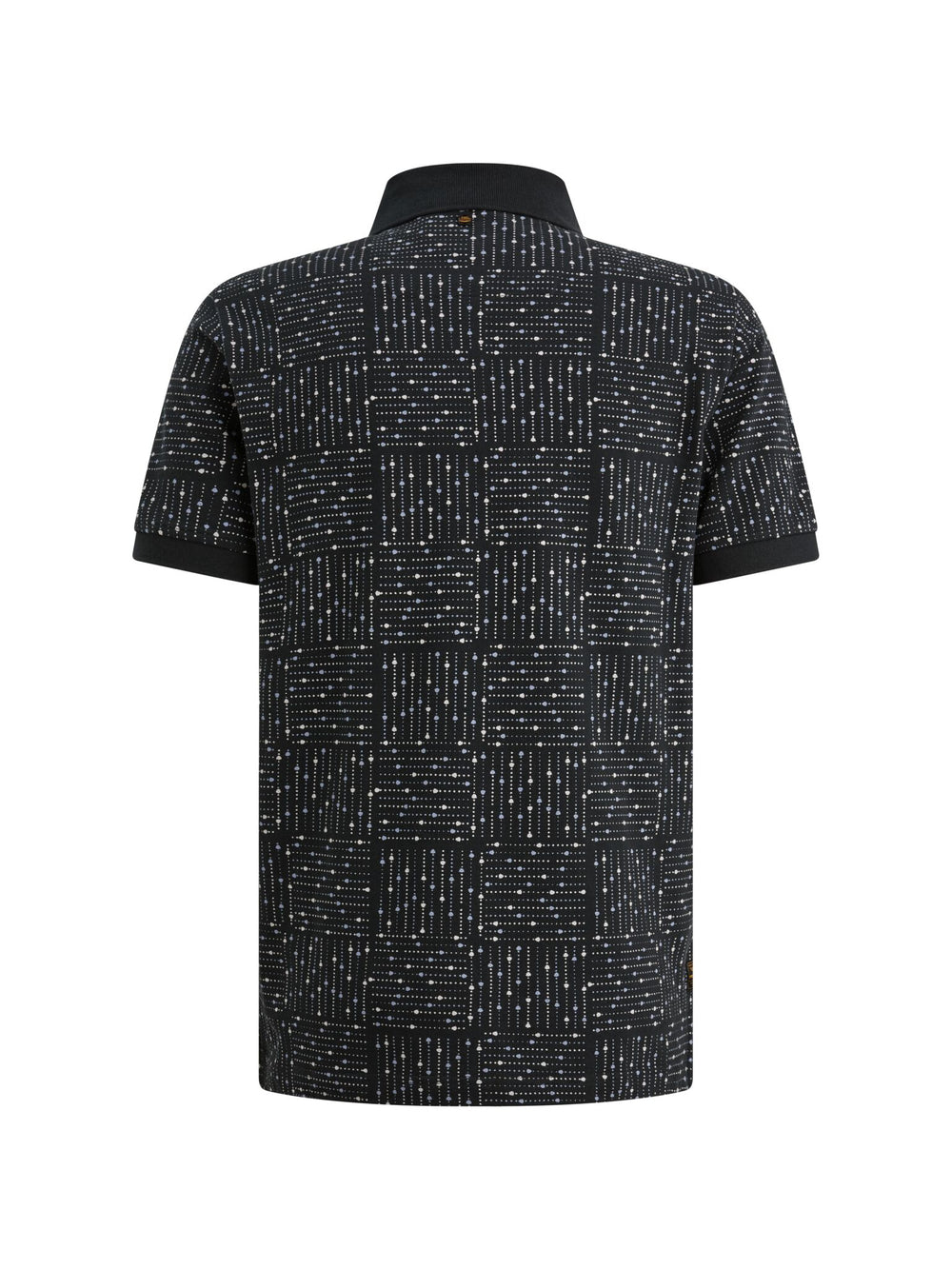 Short sleeve polo printed fine piq, Carbon 5282 Bild 2