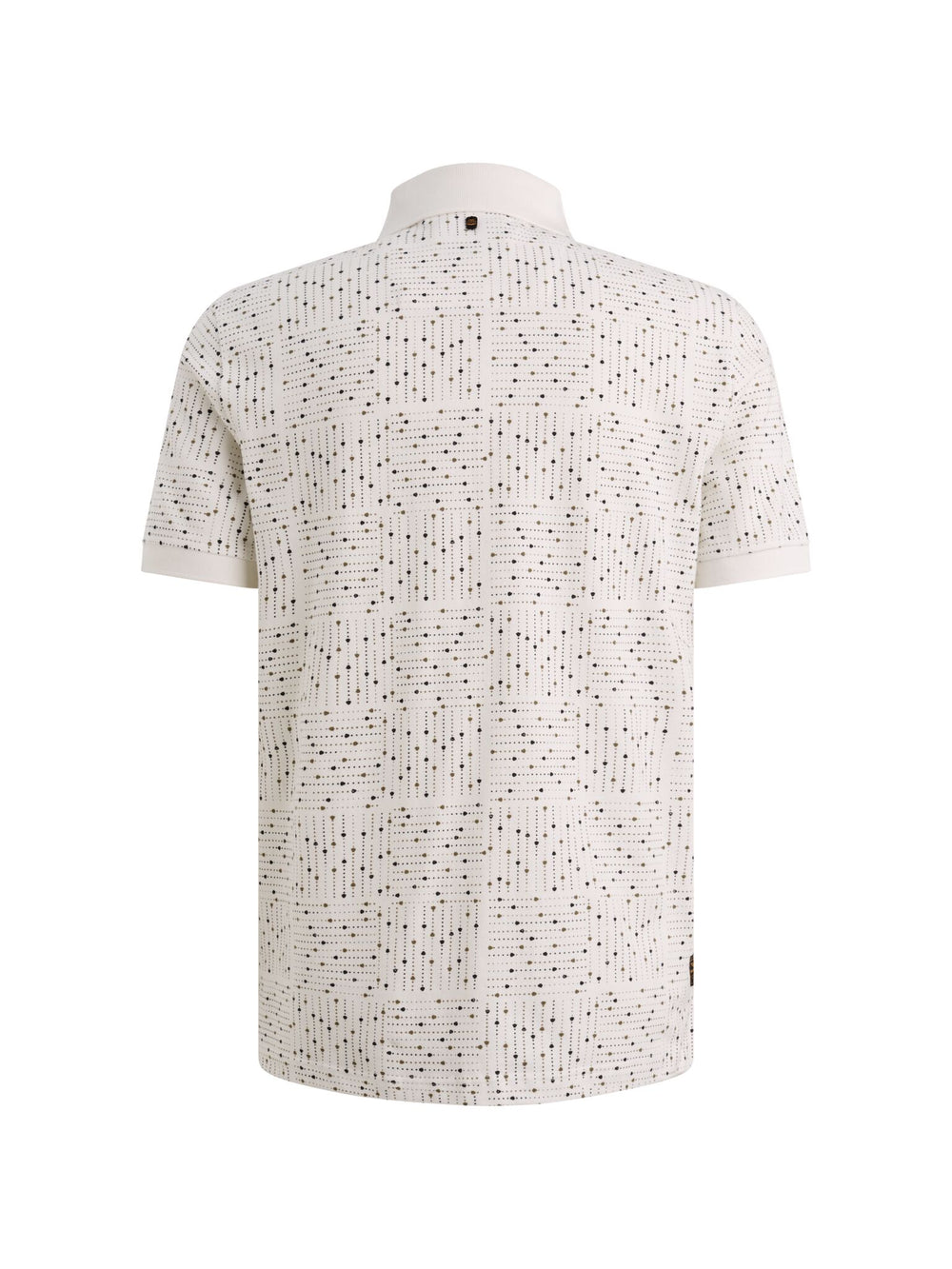 Short sleeve polo printed fine piq, Egret 7001 Bild 2