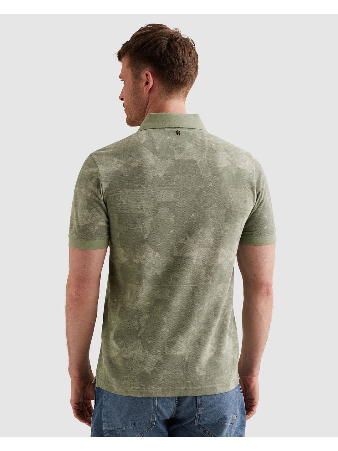 Short sleeve polo printed two tone, Iceberg Green 6123 Bild 4