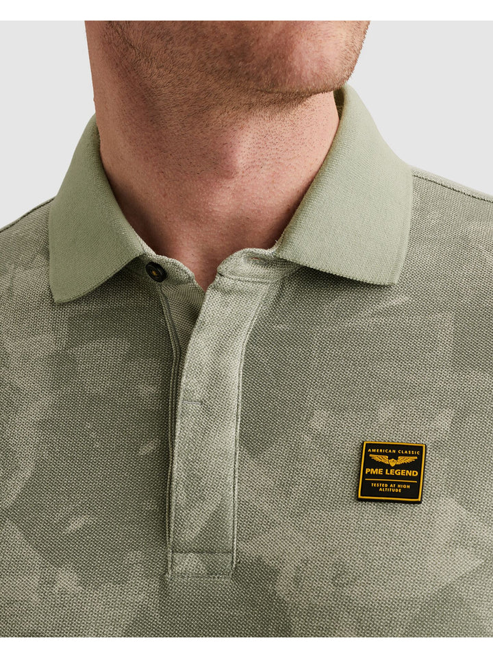 Short sleeve polo printed two tone, Iceberg Green 6123 Bild 5