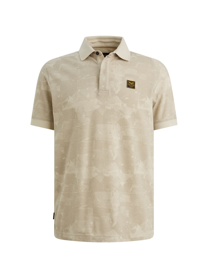 Short sleeve polo printed two tone, Bone White 7013 Bild 1
