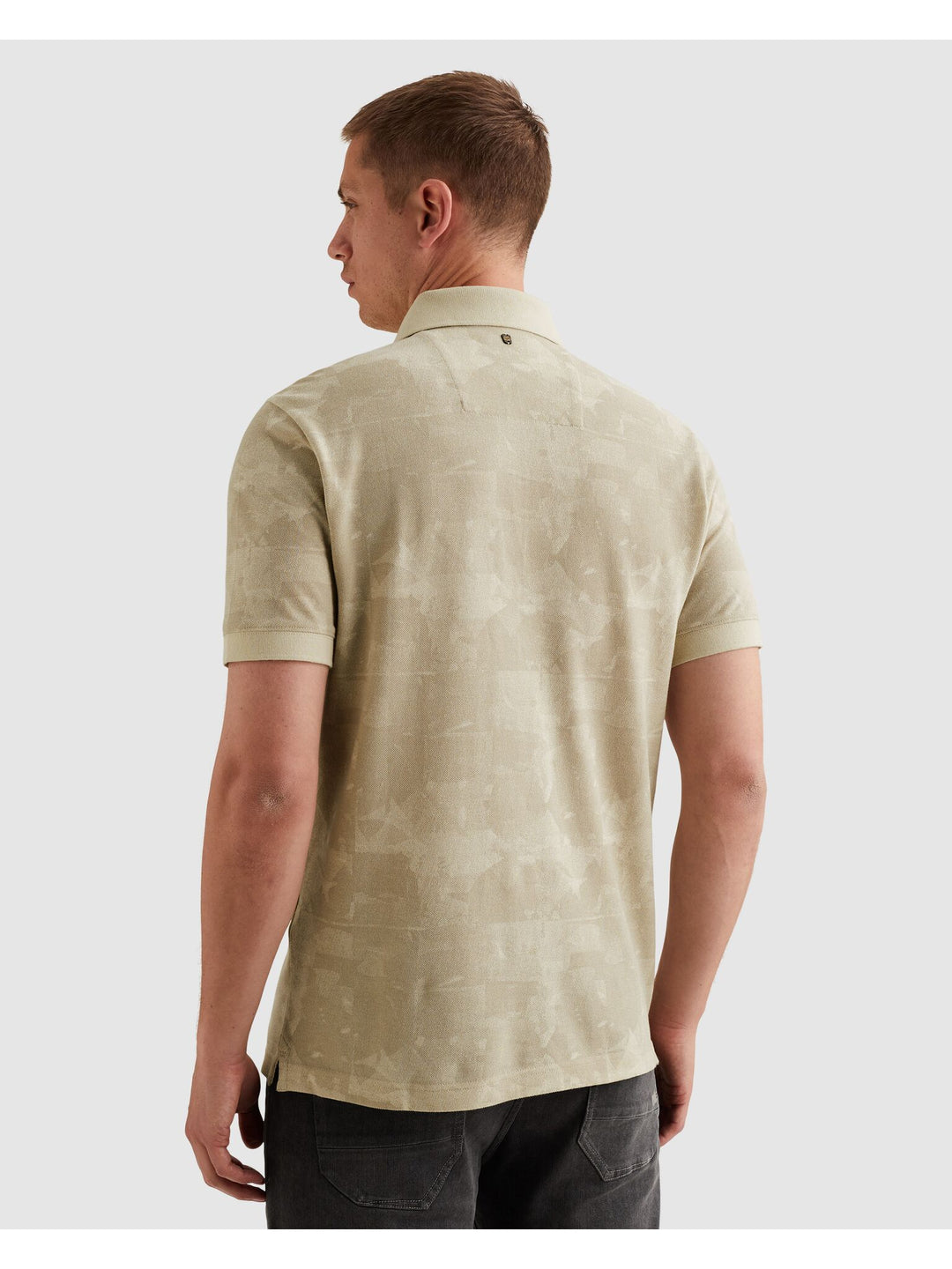 Short sleeve polo printed two tone, Bone White 7013 Bild 4